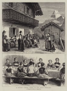 A Sunday School Treat in the Swiss Oberland by George Goodwin Kilburne